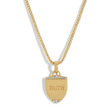 Gold Shield of Faith Necklace