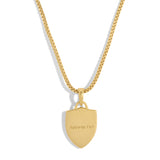 Gold Shield of Faith Necklace