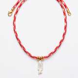 Fisher Corded Necklace - Red Gingham