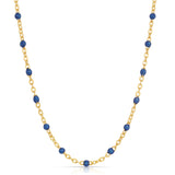 Gold-Filled Enamel Beaded Necklace