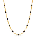 Gold-Filled Enamel Beaded Necklace