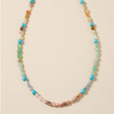 Sleeping Beauty and Rainbow Opal Nugget Necklace
