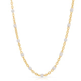 Gold-Filled Enamel Beaded Necklace