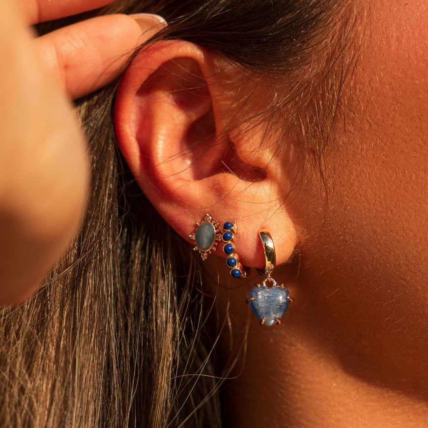 Francesca Stone Hoop - Lapis