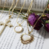 Sacred Pearl Heart Necklace