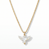 Carved Stone Thunderbird Necklace - Pearl