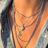 Sofia Pendant Necklace in French Blue