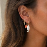Fisher Carved Pearl Earrings