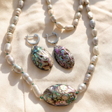 Freshwater Pearl and Emerald Silk Bracelet