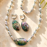 Freshwater Pearl and Emerald Silk Bracelet