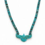 Rise & Reign Eagle Necklace -Turquoise