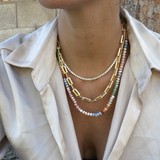 Palm Beach Pave Link Necklace