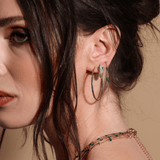 Viking Enamel Earring