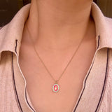 Mini Pink Lady Lourdes Necklace