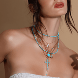 Turquoise Bezel Gemstone Lariat