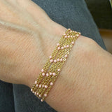 Enamel Beaded Bracelet - BABY PINK