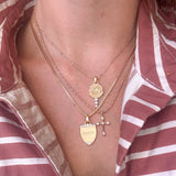 Gold Shield of Faith Necklace