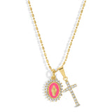 Virgin Maria Multi-Charm Necklace