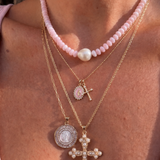 Pink Shell Baroque Pearl Necklace