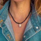 Treasured Iolite Pearl Necklace