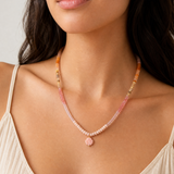 Conch Shell Necklace - Pink Opal