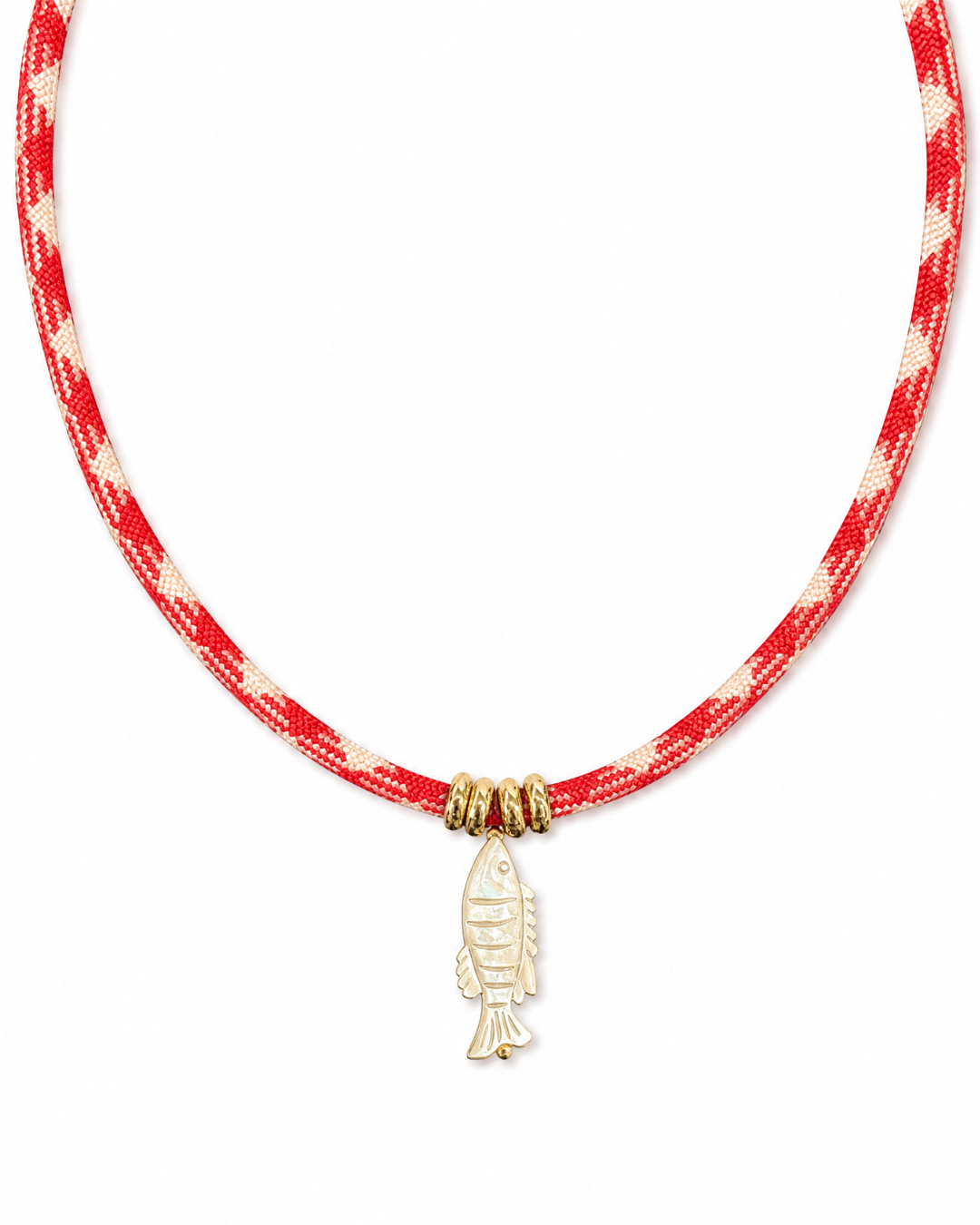 Fisher Corded Necklace - Red Gingham