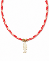 Fisher Corded Necklace - Red Gingham