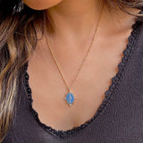 French Blue Lady Lourdes Pendant