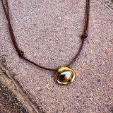 Claudia Adjustable Leather Necklace