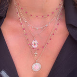 Multi Color CZ Shaker Necklace