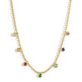 Multi Color CZ Shaker Necklace
