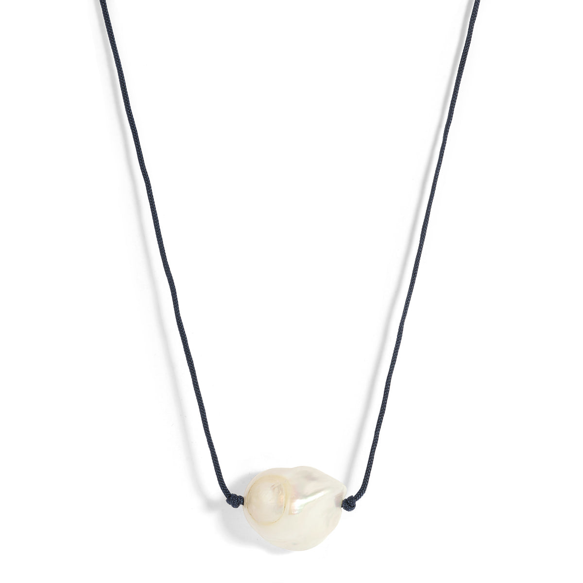 Rare Find Baroque Pearl Necklace - Navy
