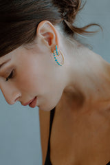 Alexandria Turquoise Hoop