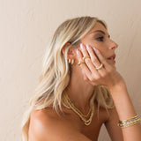 On Point Click Midi Hoop - Silver