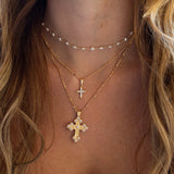 Bali Gold Cross Necklace