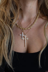 Queen's Cross Necklace - Silver
