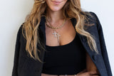 Athena Pearl Cross Necklace