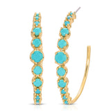Alexandria Turquoise Hoop