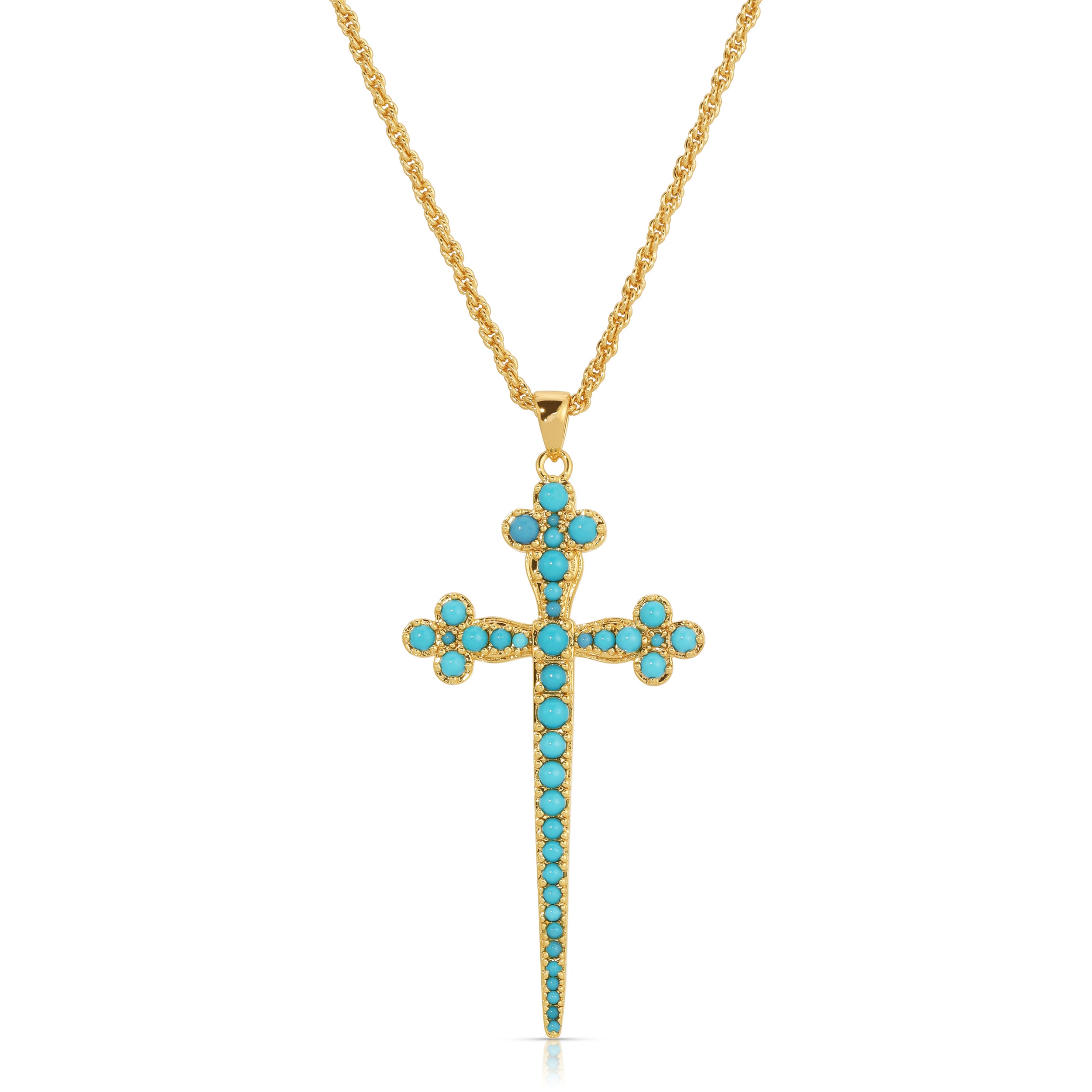 Athena Turquoise Cross Necklace – Joy Dravecky