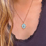 Lady Lourdes Pendant - Aqua