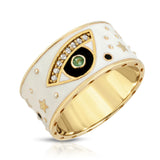 Black Friday Exclusive -Evil Eye Cigar Ring with Champagne diamonds