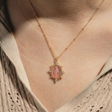 Lady Lourdes Pendant - Pink Rose