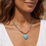 The Heart of Summer Necklace - Turquoise and Opal