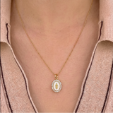 Mini Lady Lourdes Necklace - White