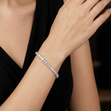 Naples Silver 3 Prong Tennis Bracelet