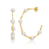 Floating Pearl Hoops