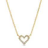Mini Pave Heart Necklace