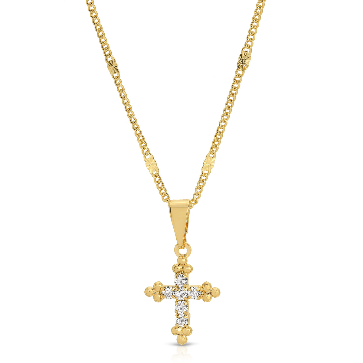 Bali Gold Cross Necklace