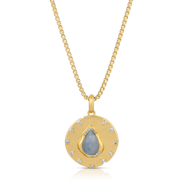Luster Medallion Necklace - Kyanite