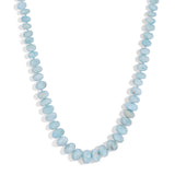 Caribbean Sky Necklace: Graduated Larimar Rondelle